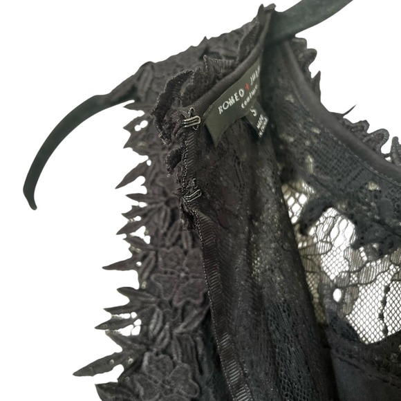 Romeo Juliet Couture Dress Womens Small Sleeveless Floral‎ Lace Sheath Party - Picture 8 of 10